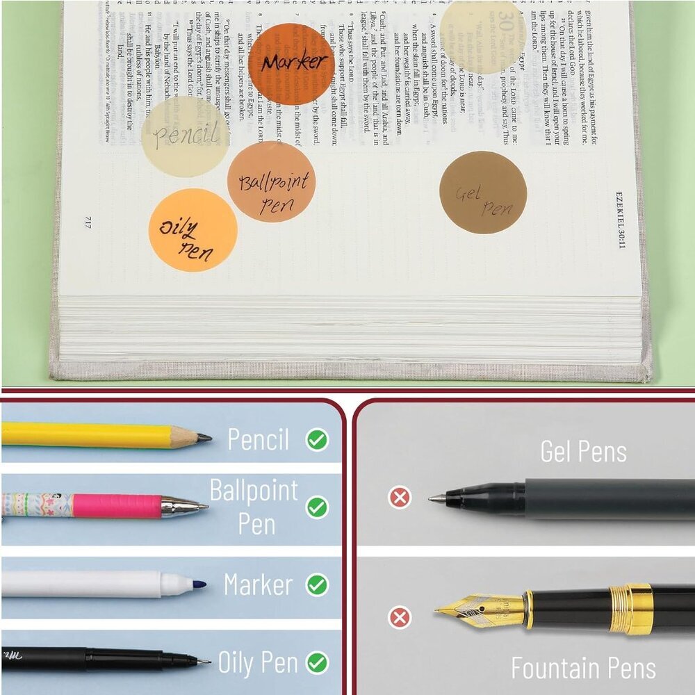 Transparent Sticky Note Set, 560Sheets, Colorful, Round Transparent Sticky Notes - Picture 7 of 8
